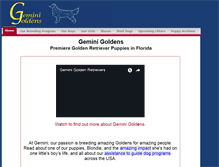 Tablet Screenshot of geminigoldenretrievers.com